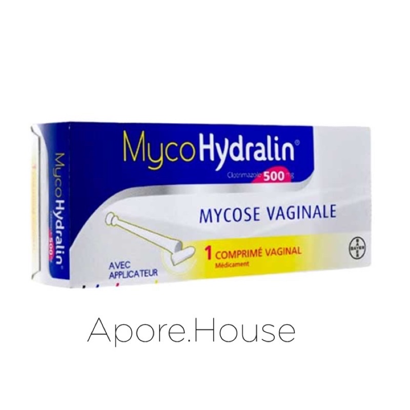 MycoHydralin 500mg Vệ Sinh Phụ Nữ Nội Địa Pháp - Que Đặt Phụ Khoa