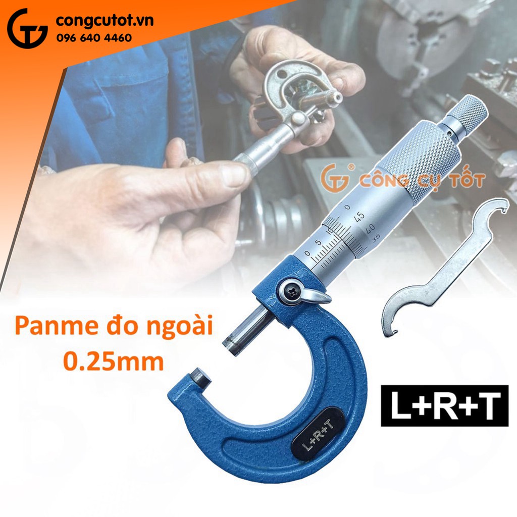 Panme đo ngoài 0-25mm độ chính xác 10µm hiệu LRT