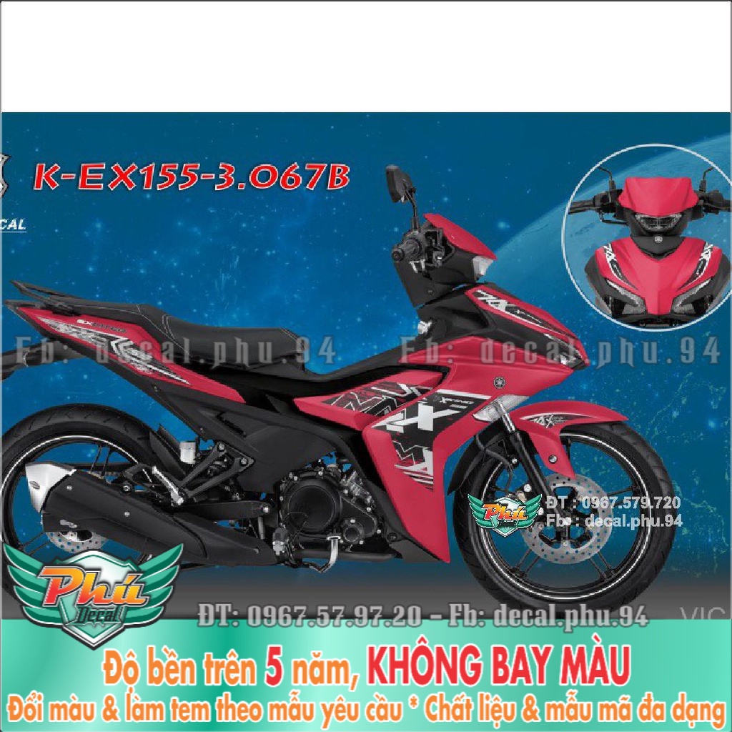 Tem Rời Exciter 155 VVA đỏ MX (K) -1