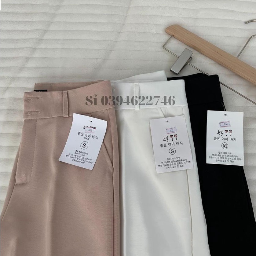 Quần ống rộng nữ 2 khuy dáng dài m002