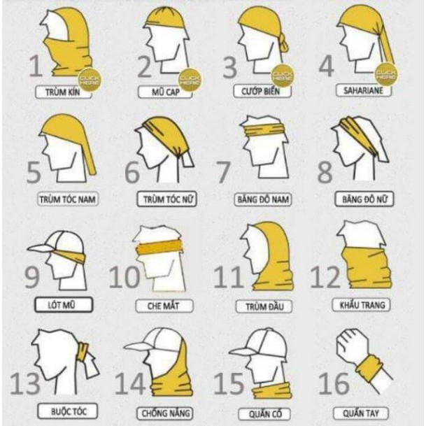 Khăn bịt mặt Alan Walker - Khăn đa năng đen trơn lee min ho | BigBuy360 - bigbuy360.vn