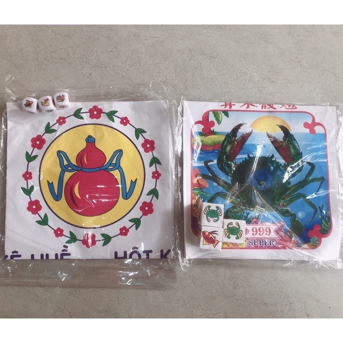 Bộ Bầu Cua Tôm Cá Xúc Xắc Bằng Đá/ Nhựa/ Giấy