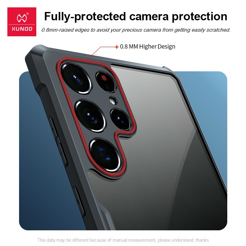 Ốp lưng kính Xundd cho Samsung S22, S22 Plus, S22 Ultra lưng kính trong viền dẻo chống sốc bảo vệ camera siêu đẹp