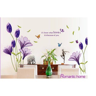 Decal dán tường hoa bách hợp