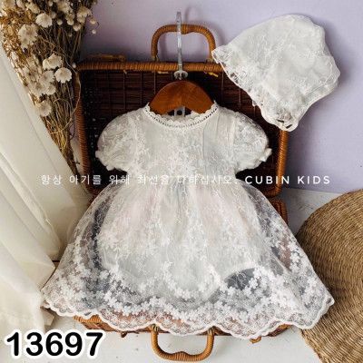 SET BODY VÁY KÈM TURBAN NƠ/NÓN ĐÁNG YÊU CHO BÉ 0-18M