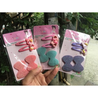 Vỉ 2 Miếng Dán Tóc và 2 Kẹp Tóc Cho Bé