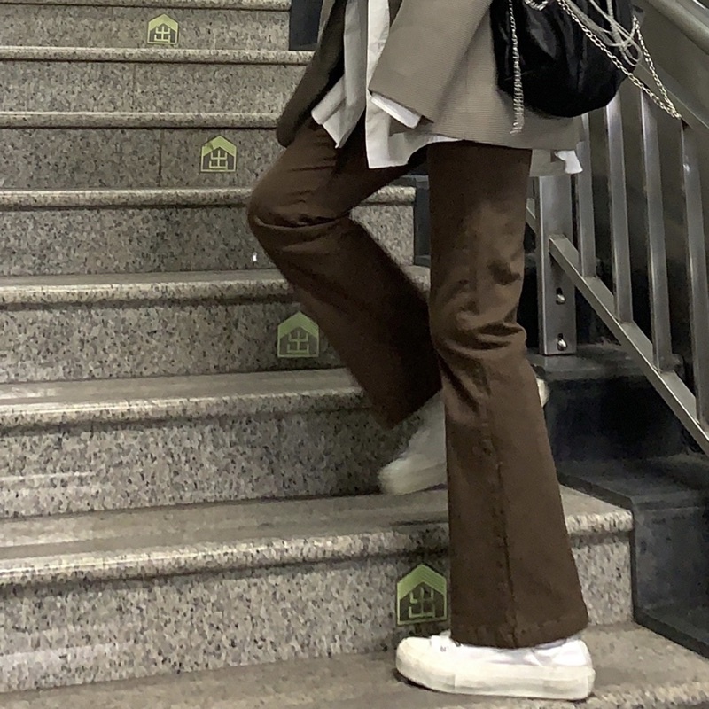 [ORDER 30 NGÀY] Quần jean nữ ống loe cạp cao màu nâu ống dài phong cách Hàn Quốc | BigBuy360 - bigbuy360.vn