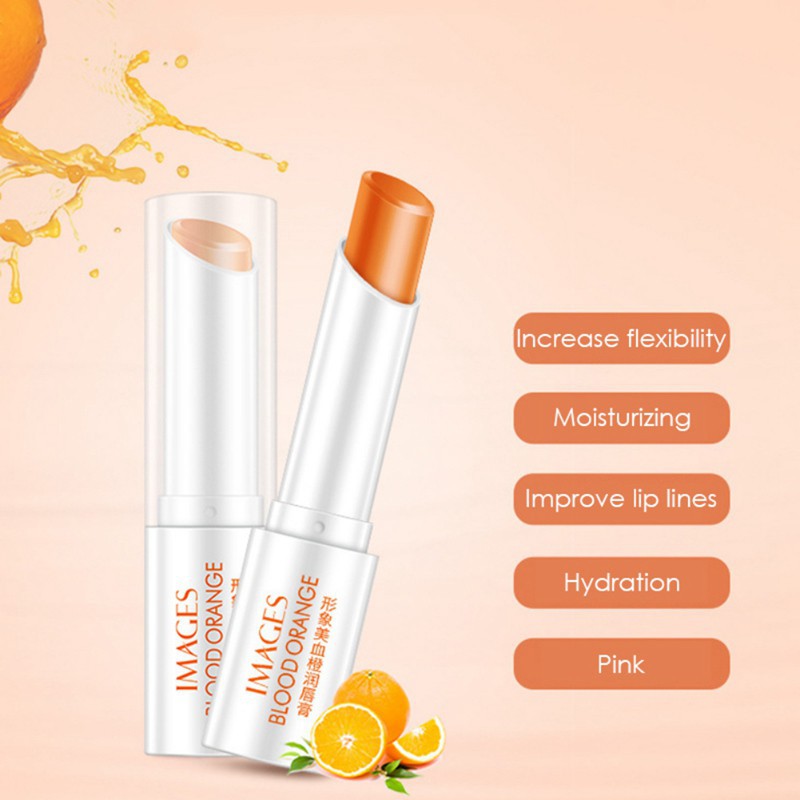 Son dưỡng môi màu cam đỏ giúp làm sáng/làm mềm và tẩy da chết cho môi