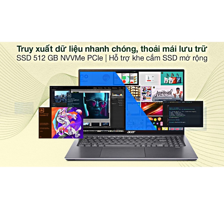 Laptop Acer Swift X SFX16-51G-516Q/Intel i5-11320H/RAM16GB/512GB SSD/16.1 inch FHD