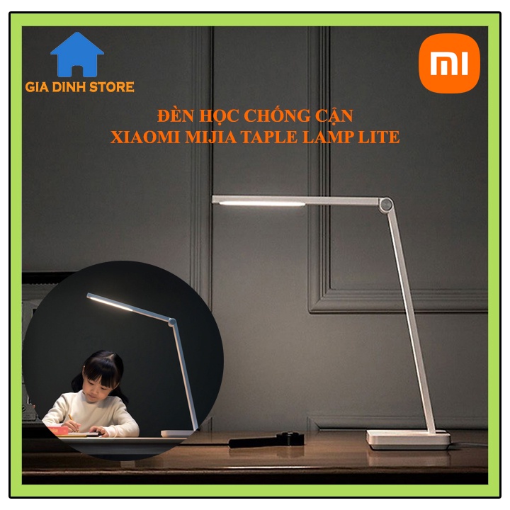 Đèn học để bàn Xiaomi Mijia Table lamp Lite, ánh sáng vàng nhạt bảo vệ mắt, công nghệ lọc mờ ánh sáng
