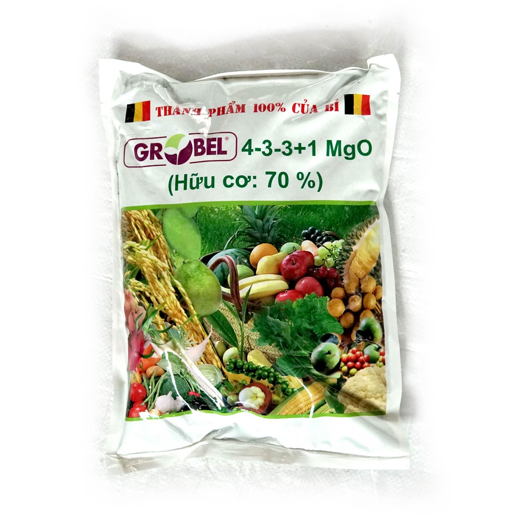 Phân Hữu Cơ Bỉ GROBEL (4-3-3+1 MgO) 2kg/ Gói- Cung Cấp Dinh Dưỡng Cho Cây Trồng, Cải Tạo Đất, Phát Triển Rễ