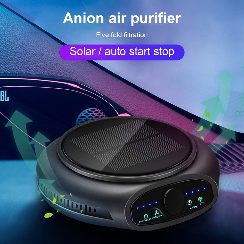Pu Máy Lọc Không Khí Có Đèn LED Cảm Ứng Thông Minh Đa Năng Dành Cho Ô Tô