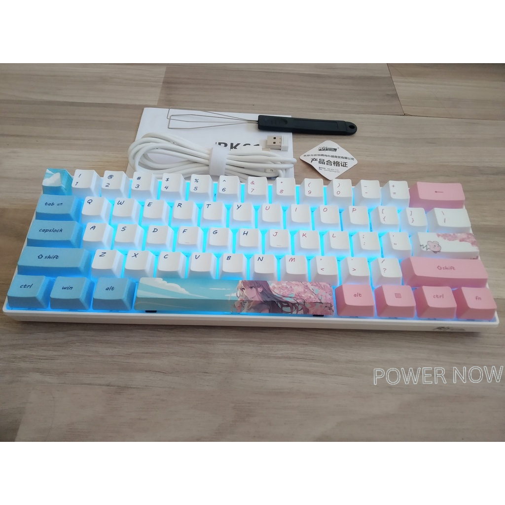 Bàn Phím Cơ Không Dây RK61 Phiên Bản Giới Hạn Keycap PBT. Bluetooth 5.0/ Wifi- Kèm Rceiver - Chính Hãng Royal Kludge