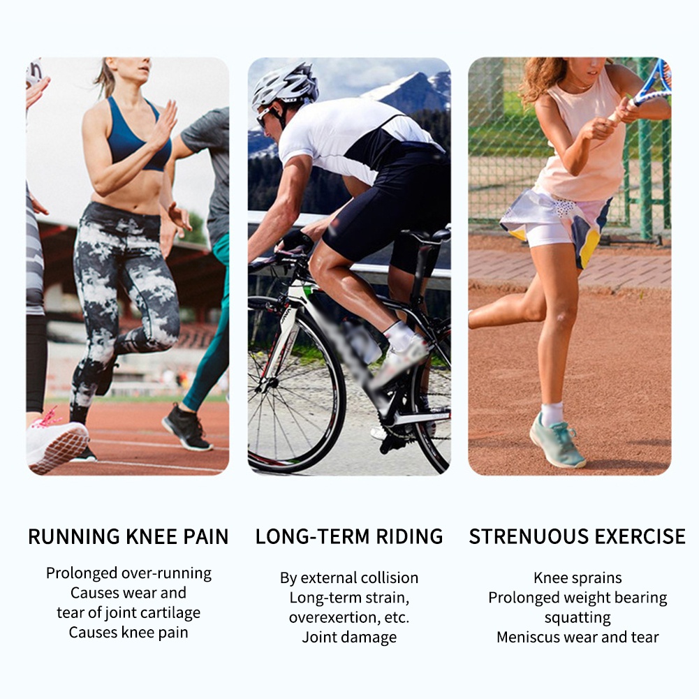 1 Đai Quấn Bảo Vệ Đầu Gối Chống Trượt Có Thể Điều Chỉnh Hỗ Trợ Chấn Thương Khi Chơi Thể Thao