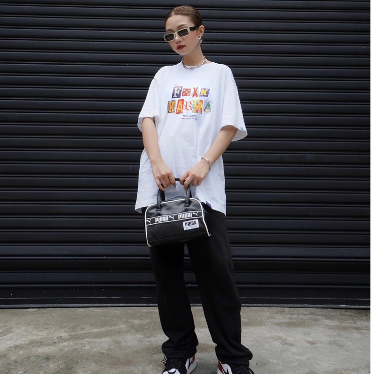 Áo thun tay lỡ local brand Clownz Fxxk Karma phông cổ tròn form rộng cotton unisex nam nữ