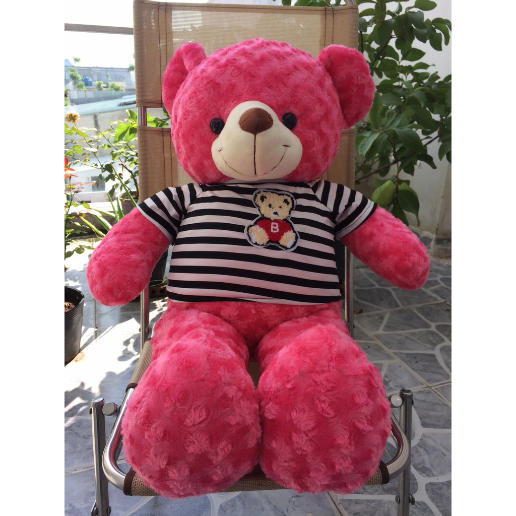 Gấu bông Teddy khổ vải 1m màu đỏ
