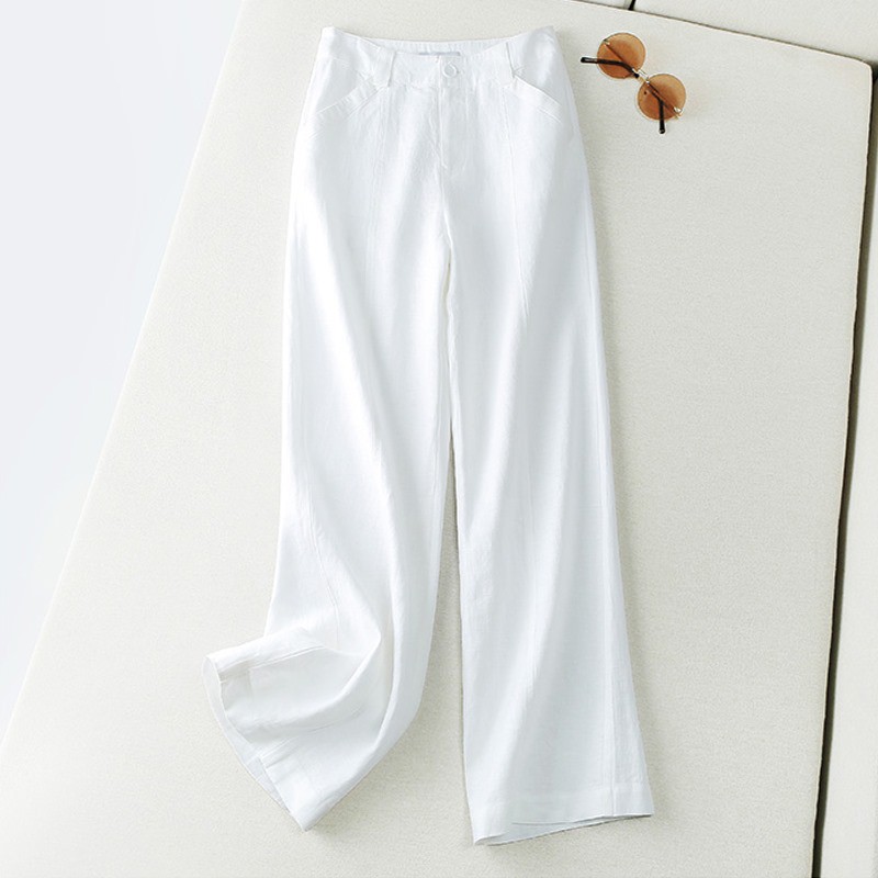 Quần ống rộng nữ Vải đũi siêu mềm mát-3 màu | BigBuy360 - bigbuy360.vn