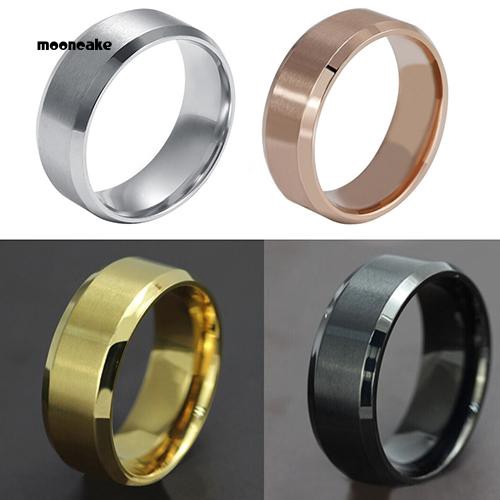 Nhẫn titan cá tính bản 8mm thời trang unisex
