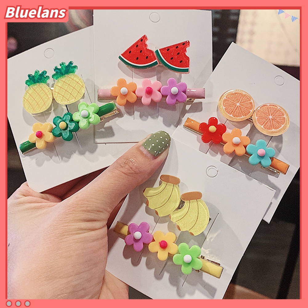 Set 2 Kẹp Tóc Hình Trái Cây Xinh Xắn Cho Bé Gái