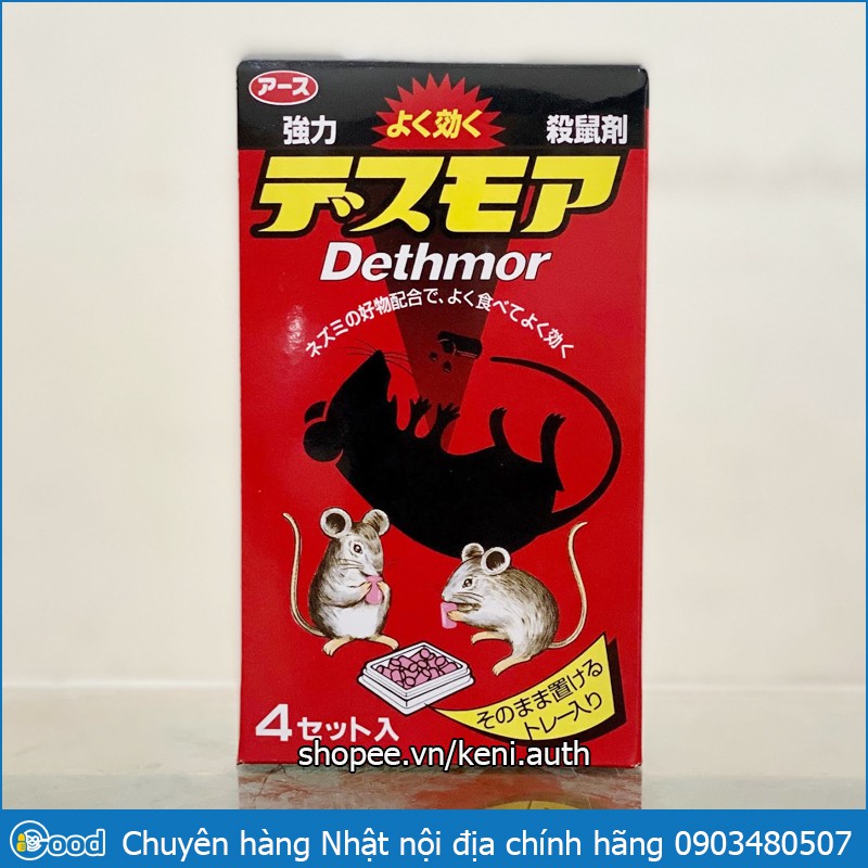 Thuốc Diệt Chuột Dethmor Nhật Bản Hộp 4 Khay