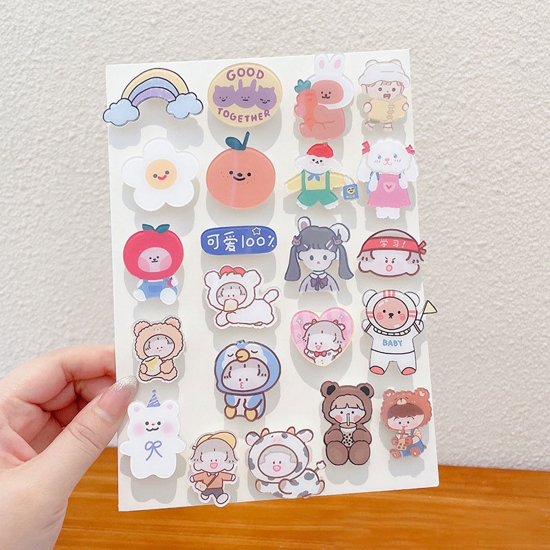 Ghim Cài Áo Hình Hoạt Hình Dễ Thương Đơn Giản Phụ Kiện Cho Nữ