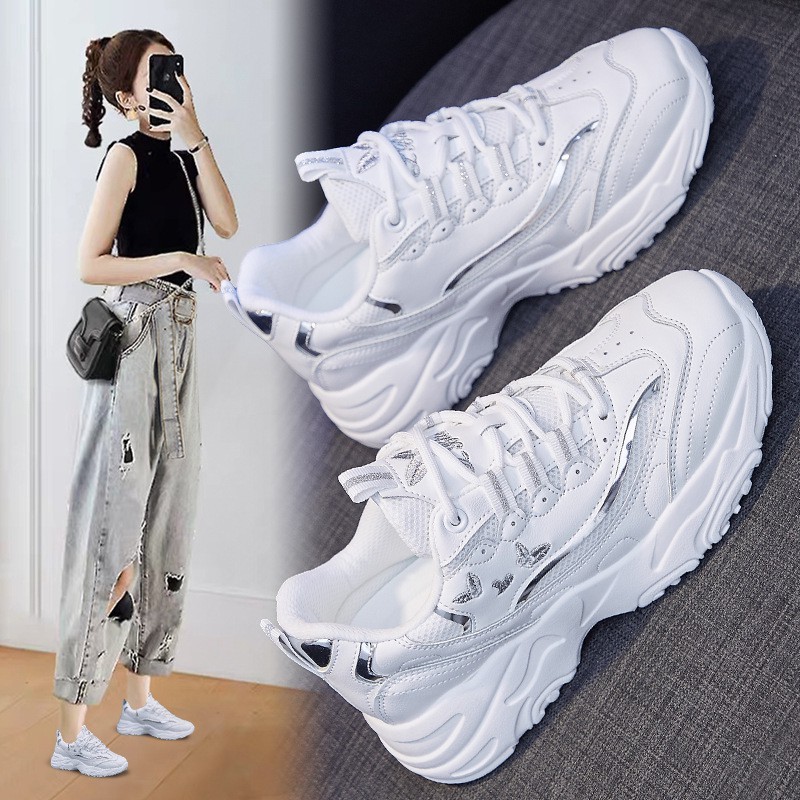 HÀNG NHẬP KHẨU -  Giày sneaker nữ đế cao da đẹp 68726  Hot Trend , mới nhất 2020 Bluewind (Màu Trắng) - Hàng Nhập Khẩu