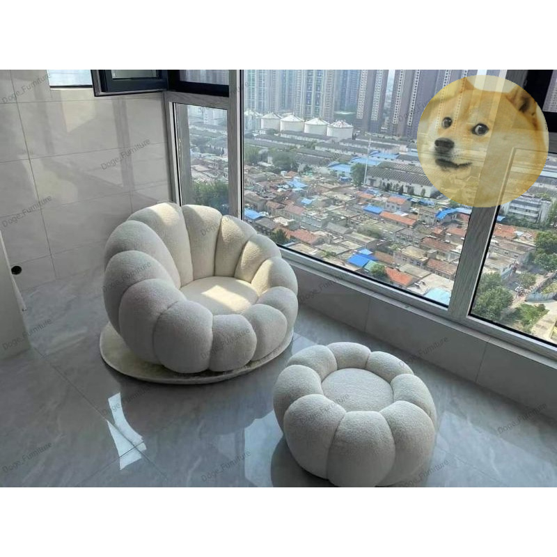 Ghế lười Sofa đơn cánh Hoa thư giãn, sofa mini ngắn đọc sách, trang trí phòng khách