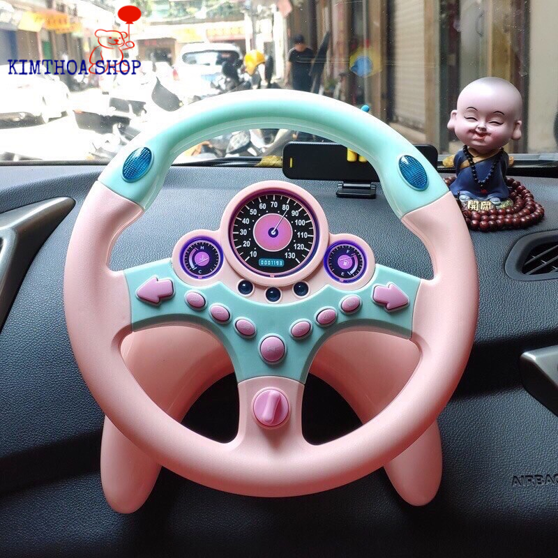 Đồ Chơi Vô Lăng Lái Xe Ô Tô Cho Bé, Vô Lăng Ô Tô Có Đèn Có Nhạc Cho Bé, Xoay 360 Độ