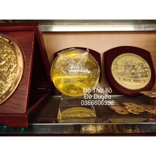 Quả cầu phong thủy vàng size 2