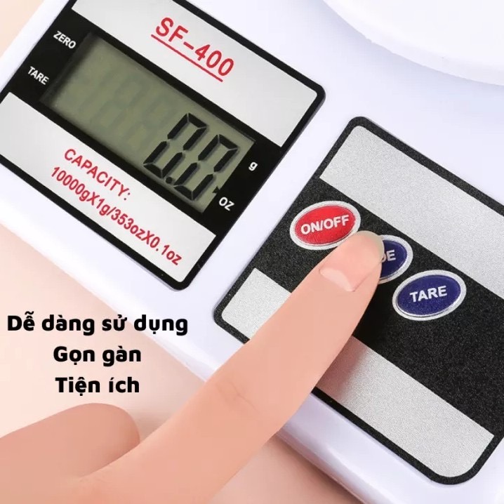 Cân tiểu ly điện tử nhà bếp SF - 400 Độ chính xác 1gr, Chia tách thực phẩm, làm bánh - Tặng Kèm Pin