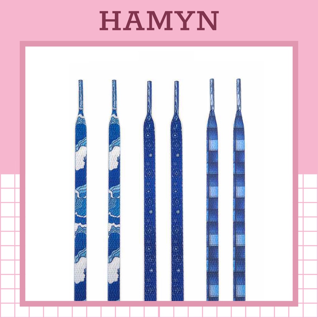 Dây Giày Bản Dẹt Hoạ Tiết Sơn Thuỷ 120cm 160cm – HAMYN