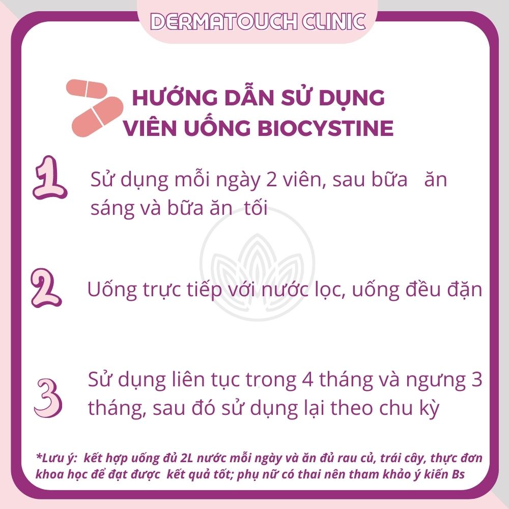 Biocystine viên uống chăm sóc hỗ trợ đẹp da, trắng da, mọc tóc, mọc móng