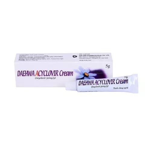 Kem bôi Daehwa Acyclovir 5% Cream tuýp 5g- nhập khẩu Hàn Quốc