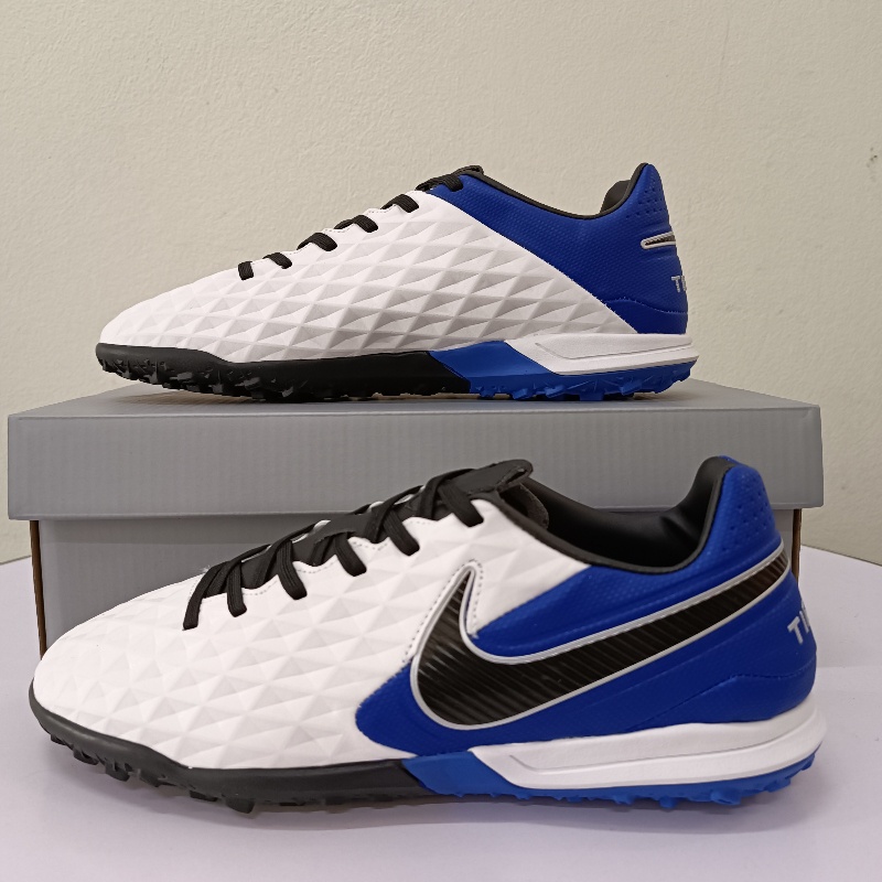 Giày Đá Bóng Tiempo Legend 8 TF Xanh Trắng