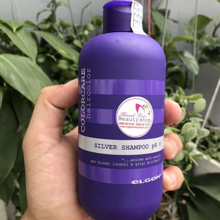 Best SellerDầu gội khử vàng dành cho tóc tẩy trắng, tóc bạch kim Silver Shampoo Elgon 300ml