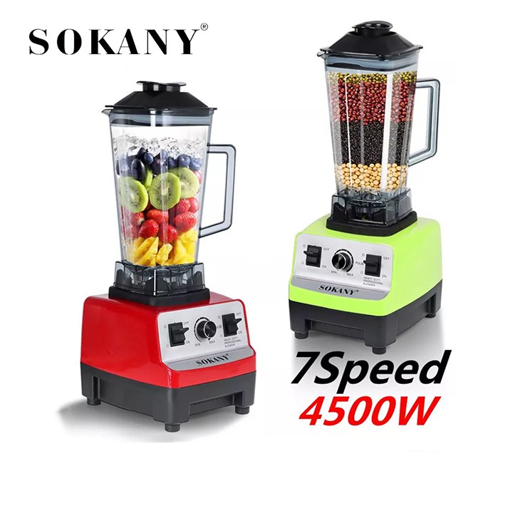 Máy Xay Công Nghiệp, Xay Sinh Tố SOKANY Công Suất Cao 4500W Mạnh Mẽ