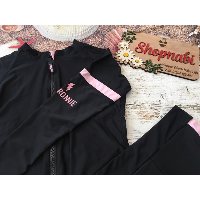 Giá sập sànBikini đồ bơi tay dài kín đáo Qc đen phối hồngSiêu HOT | BigBuy360 - bigbuy360.vn