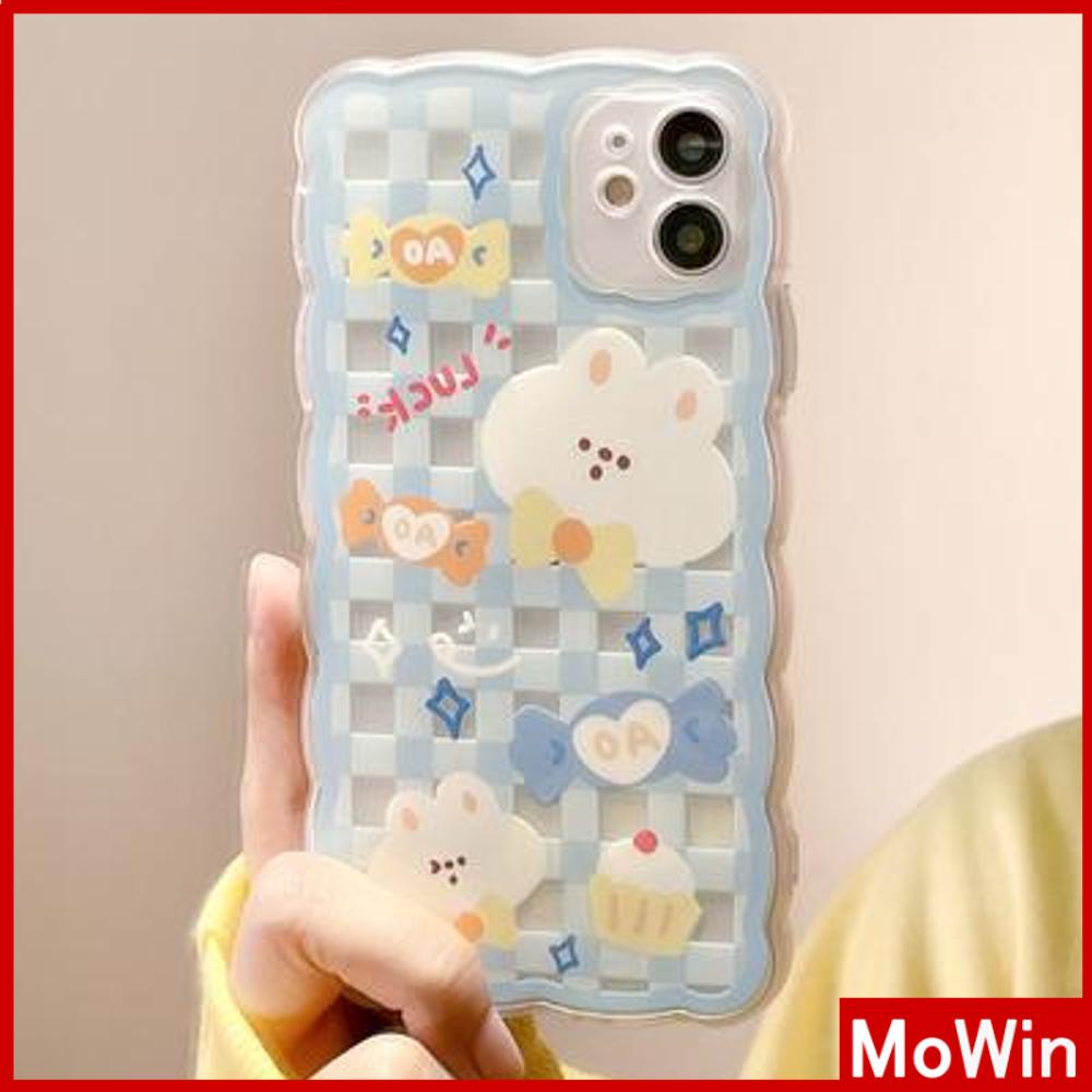 Ốp điện thoại in hình gấu/xanh lam thích hợp cho iPhone 13 pro max iPhone 12 pro max 11 7 plus