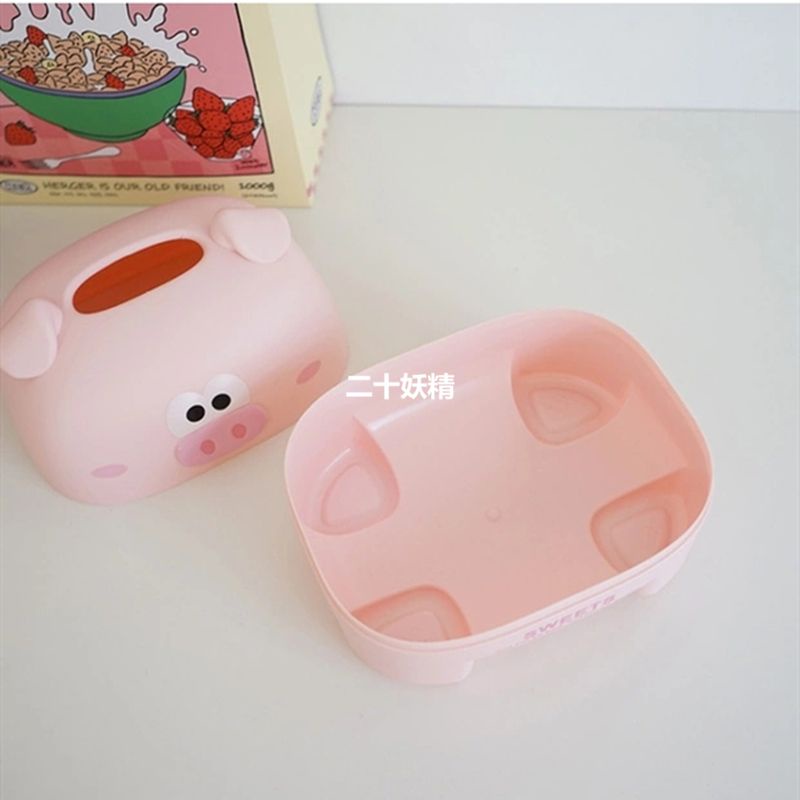 Hộp Đựng Khăn Giấy Để Bàn Hình Chú Heo Nhỏ Dễ Thương Trang Trí Phòng Khách / Phòng Ngủ