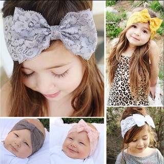 New Baby Cute Girls  Bowknot Design Lace Headband Headwear Apparel Girl Hair Accessories