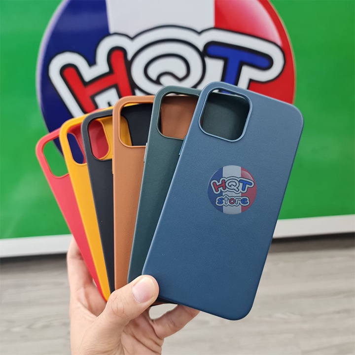 Ốp lưng da Leather Case hỗ trợ sạc không dây cho IP 12 Pro Max / 12 Pro / 12 (Da Bò Thật)