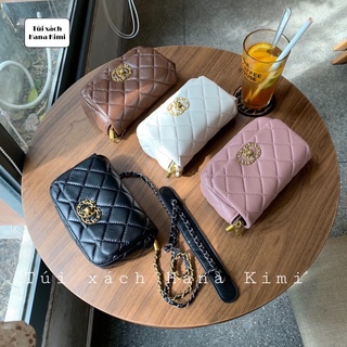 Túi đeo chéo nữ size mini 18 chất da nhăn nhỏ gọn