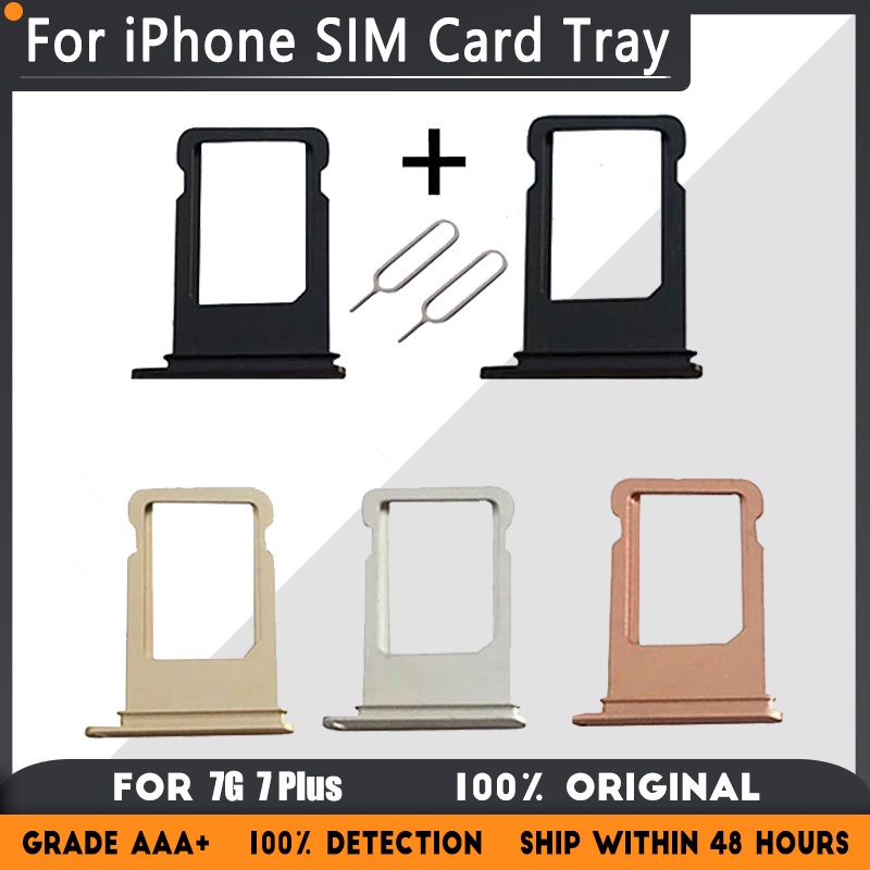 Khay Đựng SIM Điện Thoại Nano Màu Trắng Đen Thay Thế Chuyên Dụng Cho iphone 7 7G 7 Plus