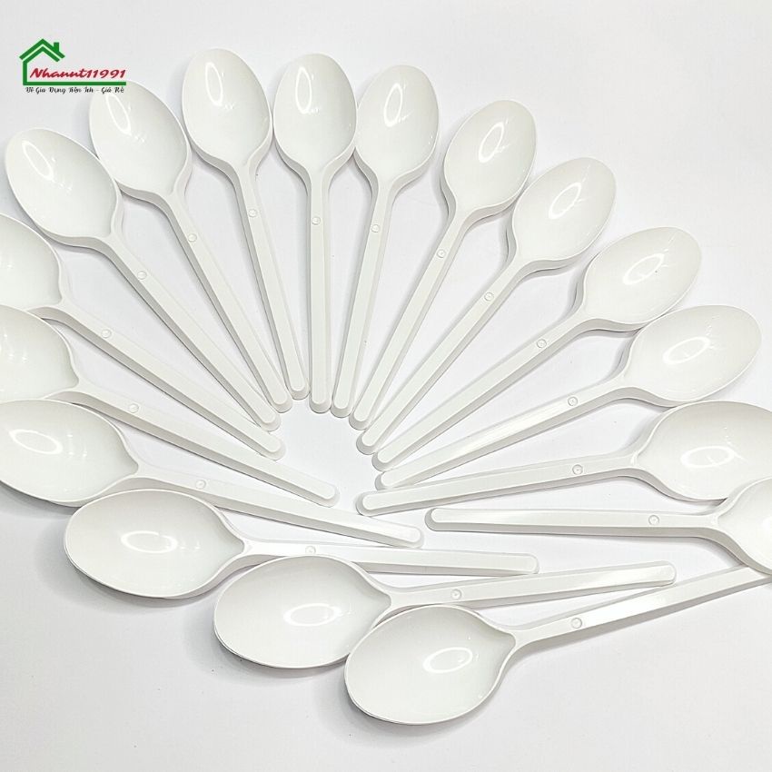 Combo 50 Thìa - Dĩa( Nĩa ) Nhựa Dùng 1 Lần Hàng Đẹp