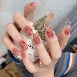 Móng giả họa tiết quả cherry màu sắc xinh xắn