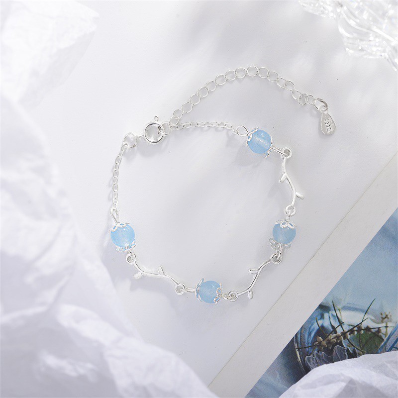 Korean Style Pink / Blue Crystal Bracelet for Women | BigBuy360 - bigbuy360.vn