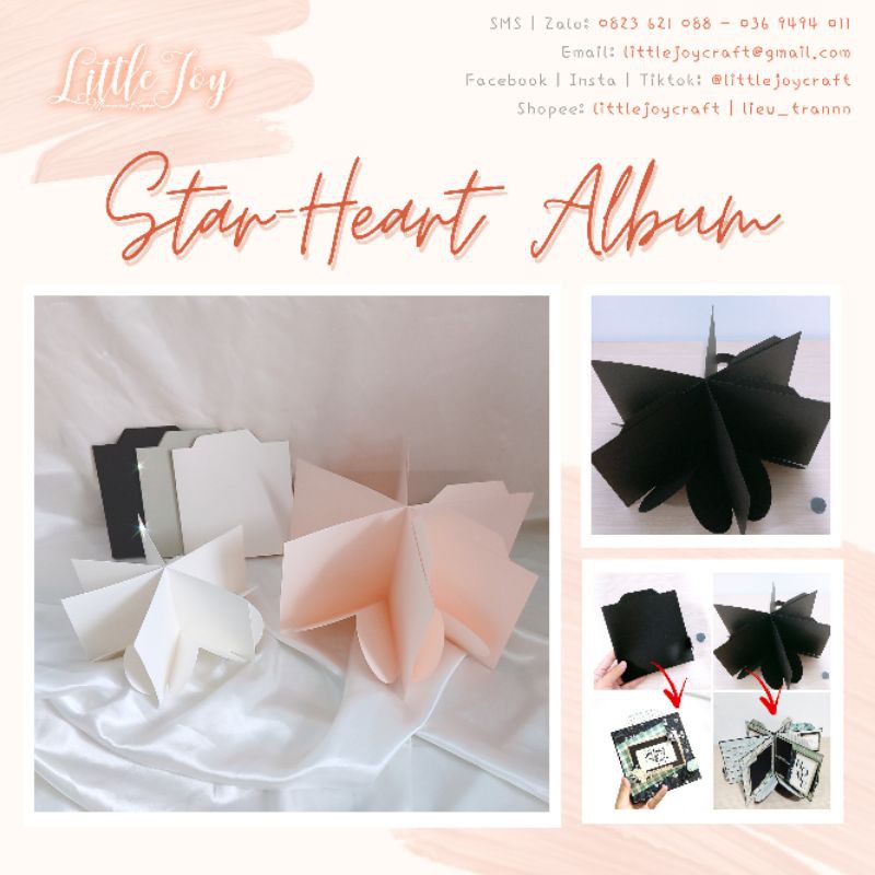 StarHeart Album dán 30 ảnh siêu xinh (handmade 100%)