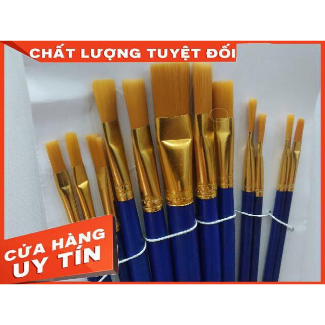 Bộ bút cán dài màu xanh nước biển (12 cây)