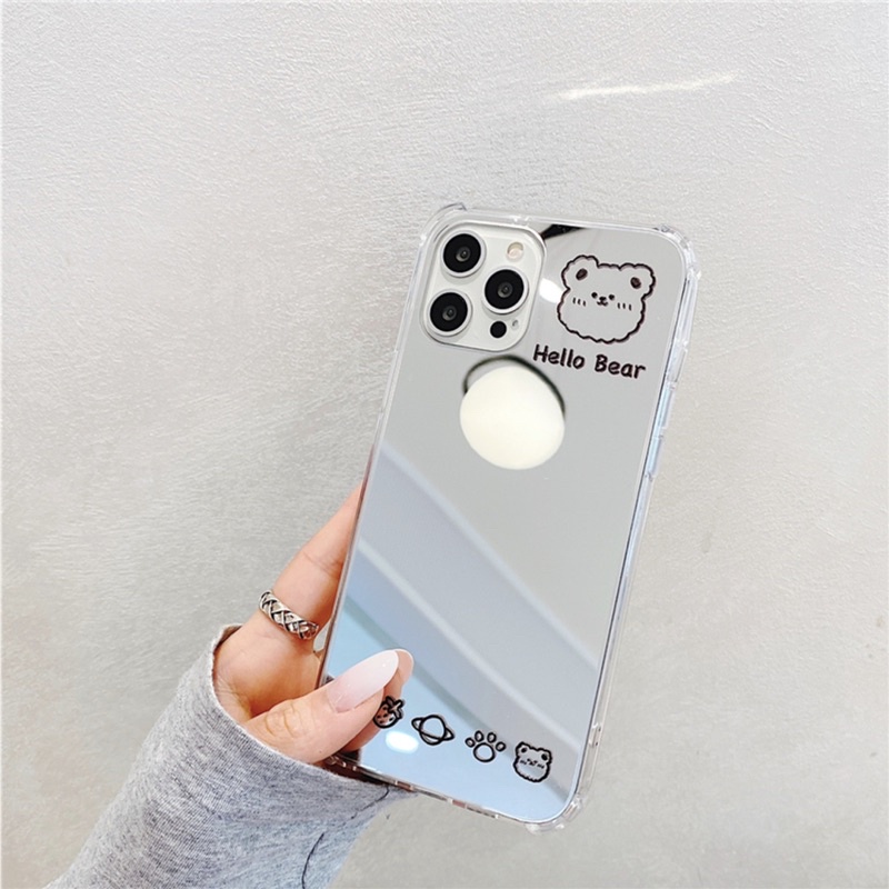 ỐP TRÁNG GƯƠNG GẤU BEARS ĐỦ DÒNG ĐT IPHONE SAMSUNG OPPO VIVO XIAOMI