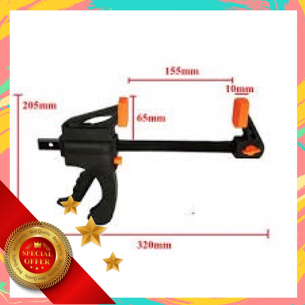 CẢO KẸP BÀN, KẸP GỖ NHANH 4,6,8,10 INCH ĐỘ MỞ 100 ,152 , 200 , 250 MM LỰC KẸP 70KG